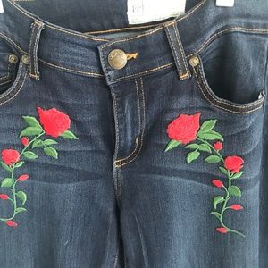 Free People Jeans with Roses size 28